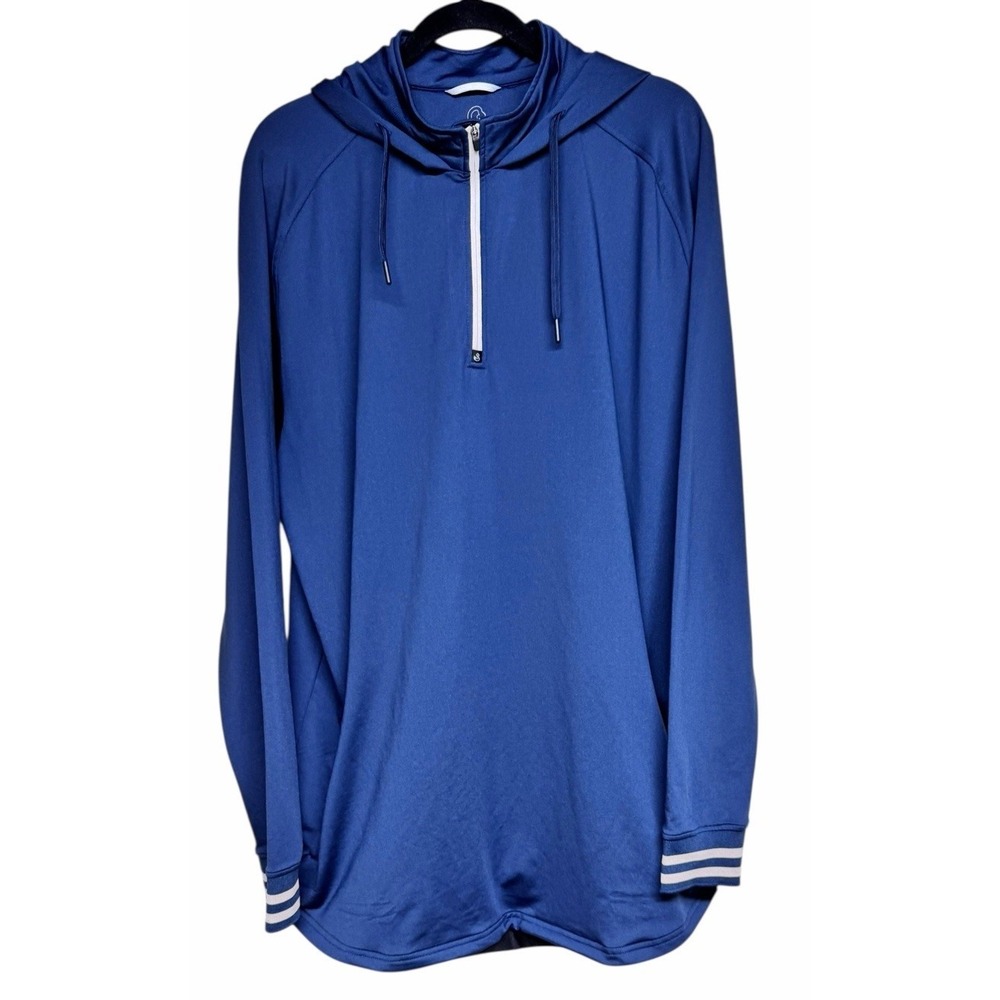 Swannies Bryant Hoodie Midnight Blue 1/4 Zip Performance‎ Golf Men's Size 2XL